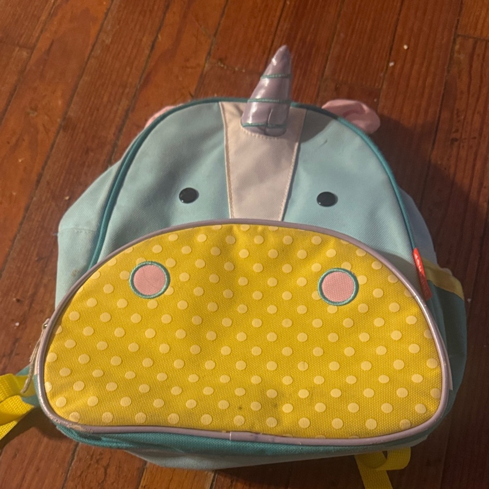Skip hop Unicorn Kids Backpack - Blue and Yellow